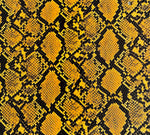 Load image into Gallery viewer, Yellow Cobra Snake Embossed vinyl fabric sold by the yard 54” wide
