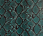 Load image into Gallery viewer, Teal Cobra Snake Embossed vinyl fabric sold by the yard 54” wide
