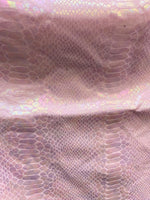 Load image into Gallery viewer, Peach/Pink pearl Snake Spandex 4 way stretch 58" wide
