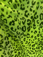 Load image into Gallery viewer, Leopard glitter on mesh fabric by the yard 58” wide
