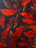 Load image into Gallery viewer, Red leaf stretch velvet fabric 54" wide
