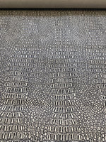 Load image into Gallery viewer, Black white Gator Faux vinyl fabric upholstery projects and more

