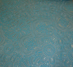 Load image into Gallery viewer, Peacock Sphere Embossed faux leather Vinyl upholstery fabric by the yard 55" Wide
