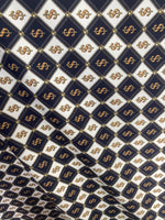 Load image into Gallery viewer, checkers dollar sign spandex 4  way  fabric by the yard
