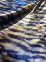 Load image into Gallery viewer, Tiger gold/black vinyl spandex 4 way stretch 60" wide
