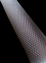 Load image into Gallery viewer, Black egg Quilted  red stitching auto headliner fabric with Foam Backing Upholstery 52" Wide

