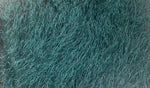 Load image into Gallery viewer, Teal green feather tinsel on mesh fabric per yard 60" wide

