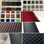 Load image into Gallery viewer, Red Suede Quilted Auto Upholstery Fabric | Diamond Stitch Foam Backed Headliner Material for Cars, Trucks &amp; Custom Interiors
