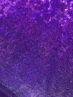 Load image into Gallery viewer, Purple star Sequin 4-Way stretch fabric by the yard 60" Wide
