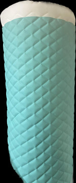 Load image into Gallery viewer, Mint Vinyl smooth PVC Quilted automotive headliner with 3/8" Foam Backed Upholstery fabric 52" Wide
