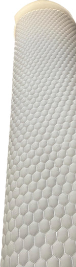 Load image into Gallery viewer, Gray egg Quilted white stitching auto headliner fabric with Foam Backing Upholstery 52" Wide
