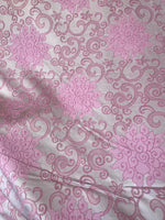 Load image into Gallery viewer, Pink Jacquard damask light weight multi purpose fabric by the yard
