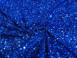 Load image into Gallery viewer, Royal Sequin on Stretch Velvet 4-Way stretch fabric by the yard 60" Wide

