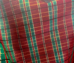 Load image into Gallery viewer, Taffeta Holiday Plaid - Red, Cranberry, Gold - Christmas Metallic  Fabric 58"" by The Yard
