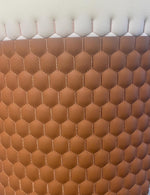 Load image into Gallery viewer, Cognac egg Quilted stitching auto headliner fabric with Foam Backing Upholstery 52" Wide
