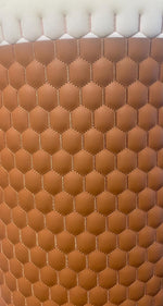 Load image into Gallery viewer, Cognac egg Quilted stitching auto headliner fabric with Foam Backing Upholstery 52" Wide
