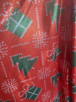 Load image into Gallery viewer, Christmas Tree mystique green red Spandex 4 way stretch 58" wide
