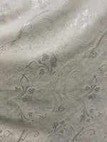 Load image into Gallery viewer, Off white /Silver Jacquard paisley light weight multi purpose fabric by the yard
