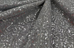 Load image into Gallery viewer, Silver Metallic Tinsel 2 way Stretch Lurex Fabric With Sequins/58 Wide
