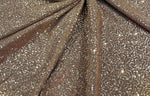 Load image into Gallery viewer, Dark gold Metallic Tinsel 2 way Stretch Lurex Fabric With Sequins/58 Wide

