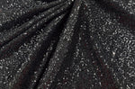 Load image into Gallery viewer, Black Metallic Tinsel 2 way Stretch Lurex Fabric With Sequins/58 Wide
