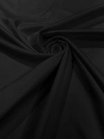 Load image into Gallery viewer, Black Lamour Dull matte Bridal Satin fabric per yard

