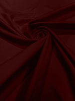 Load image into Gallery viewer, Burgundy Lamour Dull matte Bridal Satin fabric per yard
