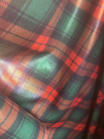 Load image into Gallery viewer, Christmas mystique Plaid green red Spandex 4 way stretch 58" wide
