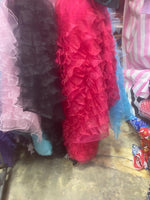 Load image into Gallery viewer, Fuchsia Ruffled Organza Fabric Draping Craft Wedding Party Decor   58" wide
