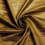 Load image into Gallery viewer, Dark Gold Crushed Taffeta Fabric - 54" Width - Creased Clothing Decorations Crafts - Sold By The Yard
