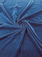 Load image into Gallery viewer, Navy micro silky soft velvet none stretch fabric 54 Wide Sold By The Yard.
