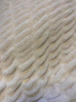 Load image into Gallery viewer, Ivory Ripple Chinchilla Mink Soft Faux Fur Fabric BY THE YARD

