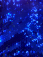 Load image into Gallery viewer, Royal Shiny 20mm paillette sequin on mesh fabric sold by yard
