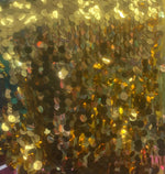 Load image into Gallery viewer, Bright gold Shiny 20mm paillette sequin on mesh fabric sold by yard
