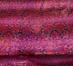 Load image into Gallery viewer, Fuchsia metallic python Nylon Spandex By The Yard Fabric Muti Color Snake Fabric 4 Way Stretch, Fabric 60” wide
