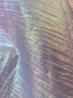 Load image into Gallery viewer, Lavender mermaid iridescent Tissue Lame fabric  54” wide
