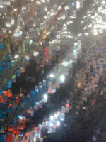 Load image into Gallery viewer, Silver Shiny 20mm paillette sequin on mesh fabric sold by yard

