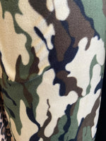 Load image into Gallery viewer, Brown green camouflage fleece By The Yard 60"  wide
