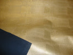 Load image into Gallery viewer, 54" Wide Reptile Skin Gold embossed upholstery Faux Leather vinyl fabric by the yard
