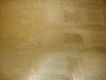 Load image into Gallery viewer, 54" Wide Reptile Skin Gold embossed upholstery Faux Leather vinyl fabric by the yard
