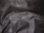 Load image into Gallery viewer, Faux Leather vinyl 54" Wide Reptile Skin Charcoal embossed upholstery fabric by the yard
