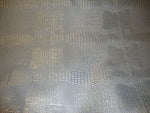 Load image into Gallery viewer, Reptile Skin Silver embossed upholstery Faux Leather vinyl fabric by the yard 54" Wide
