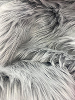 Load image into Gallery viewer, Faux fur Grey Wolf upholstery Fabric by the yard 60" wide
