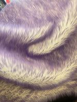 Load image into Gallery viewer, Faux Fur fake White With lavender Frosted tips fabric 60" Wide sold by the yard
