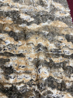 Load image into Gallery viewer, Camouflage Woodsy minky Fur faux fur short pile fabric by the yard 58” wide

