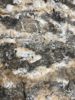 Load image into Gallery viewer, Camouflage Woodsy minky Fur faux fur short pile fabric by the yard 58” wide

