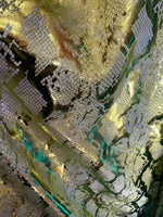 Load image into Gallery viewer, Gold Jungle Cobra Foil Printed Stretch Velvet Fabric
