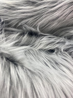 Load image into Gallery viewer, Faux fur Grey Wolf upholstery Fabric by the yard 60" wide
