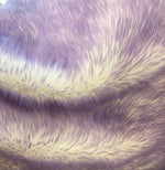 Load image into Gallery viewer, Faux Fur fake White With lavender Frosted tips fabric 60" Wide sold by the yard
