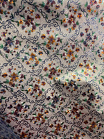Load image into Gallery viewer, Multi floral vinyl plastic tablecloth Fabric 53 inches wide by the yard
